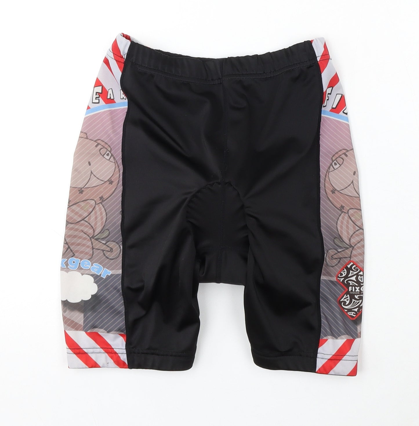 FIXGEAR Womens Black  Polyester Compression Shorts Size S L5 in Regular  - Cycle shorts Padded