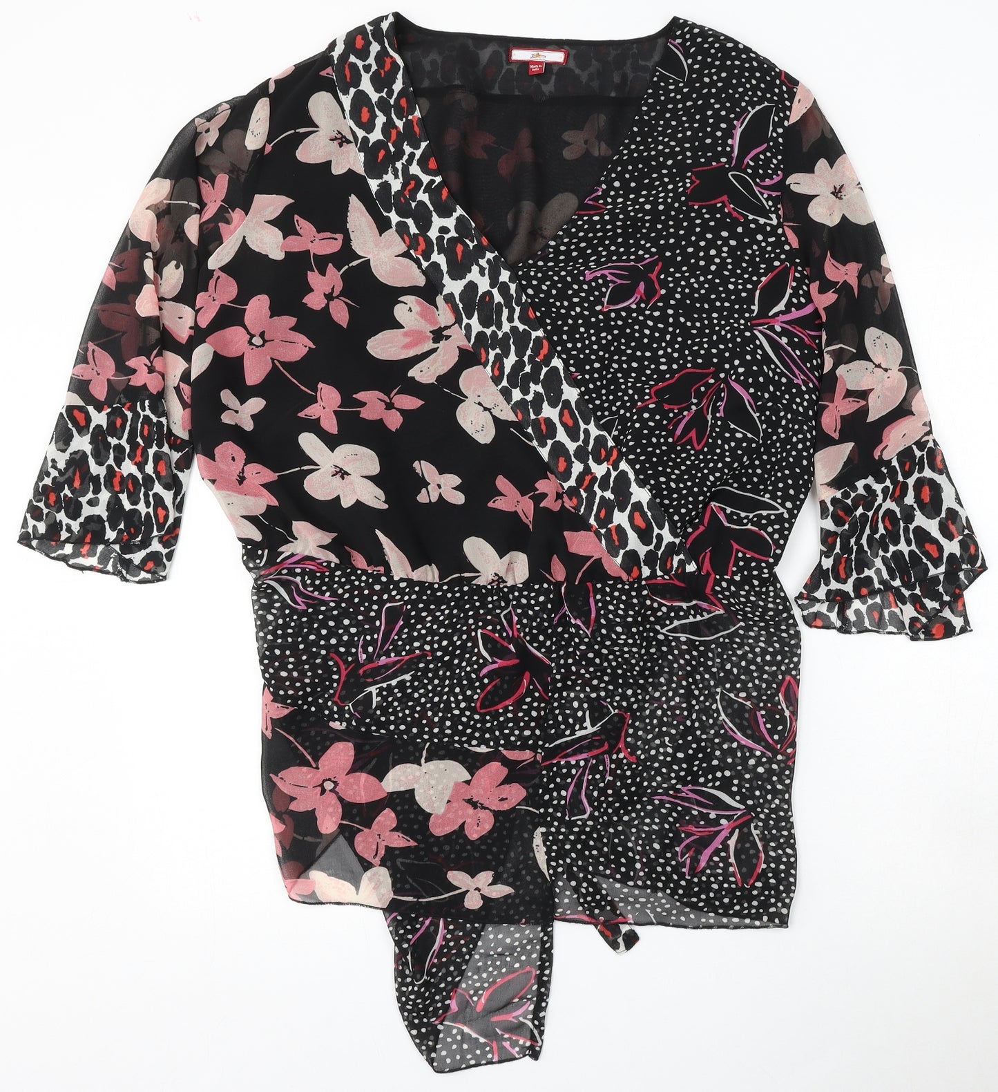 Joe Browns Womens Multicoloured Floral Polyester Basic Blouse Size 26 Round Neck