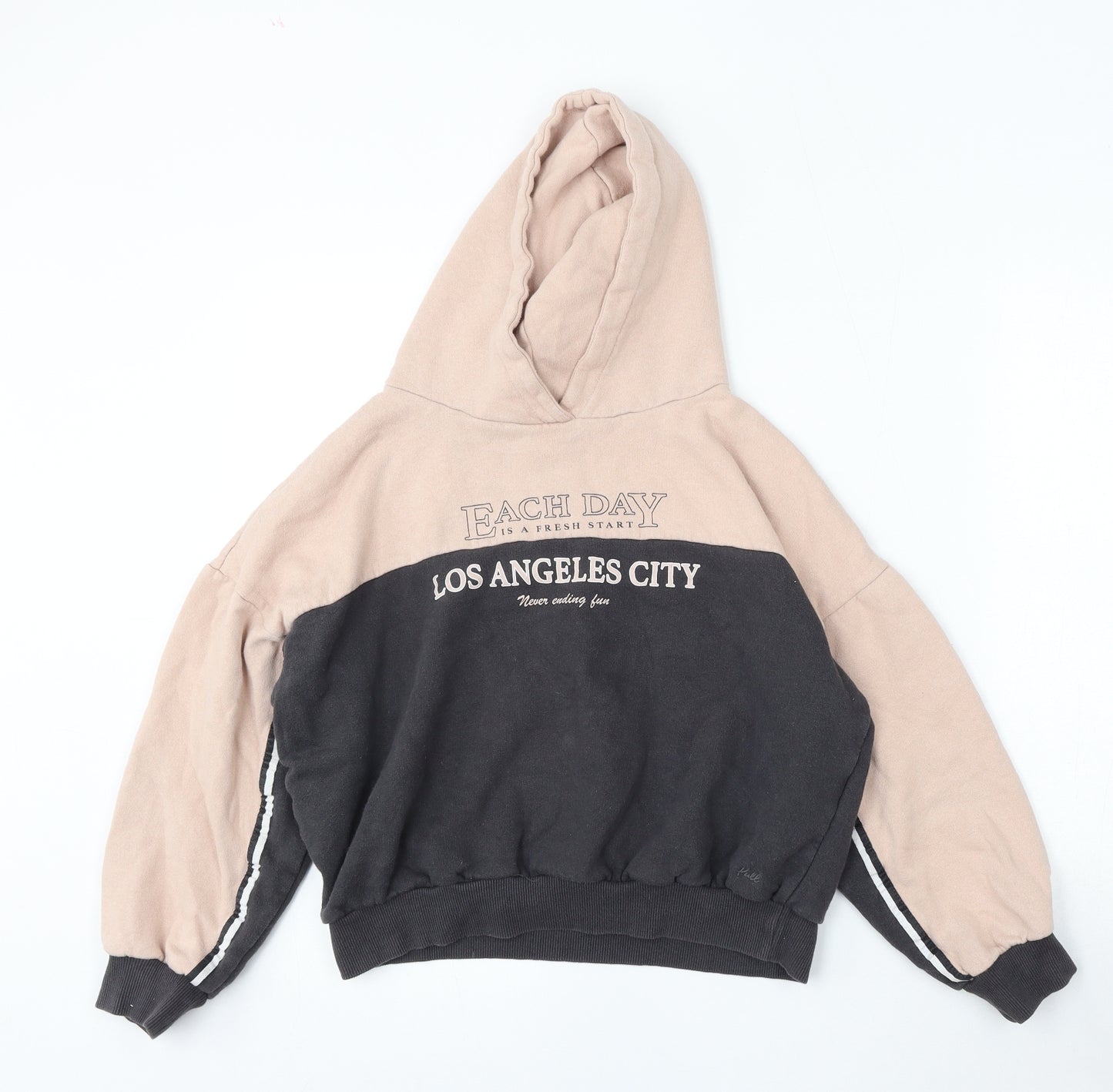 Pull&Bear Womens Pink  Polyester Pullover Hoodie Size S