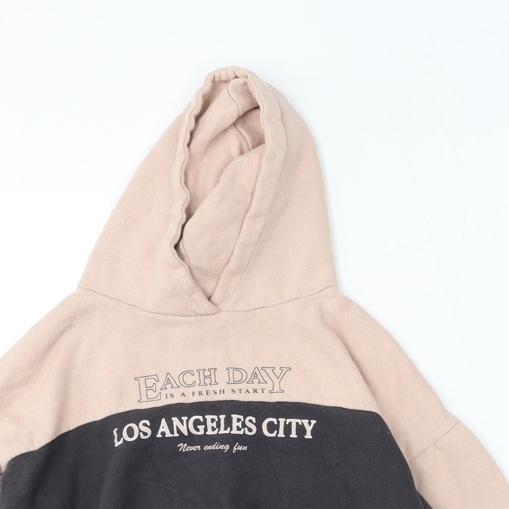 Pull&Bear Womens Pink  Polyester Pullover Hoodie Size S