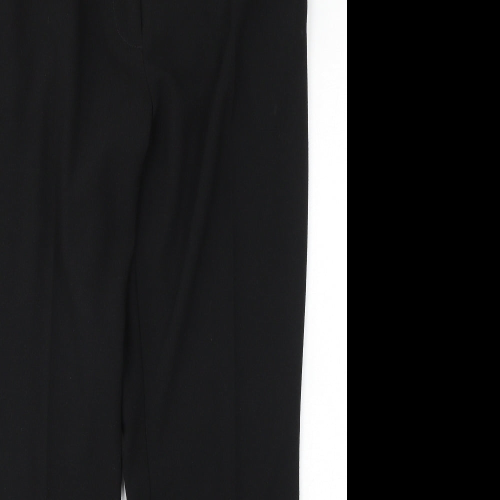 Marks and Spencer Womens Black  Polyester Trousers  Size 16 L28 in Regular