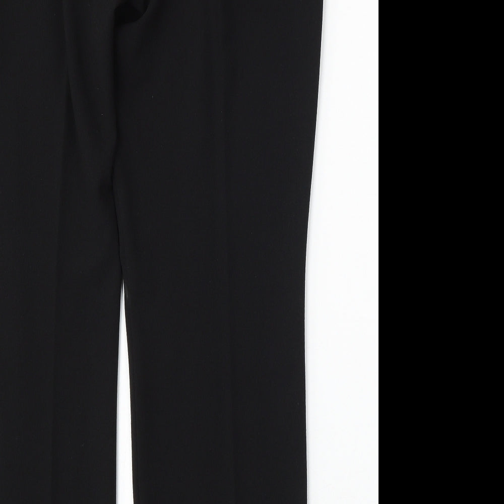 Marks and Spencer Womens Black  Polyester Trousers  Size 16 L28 in Regular