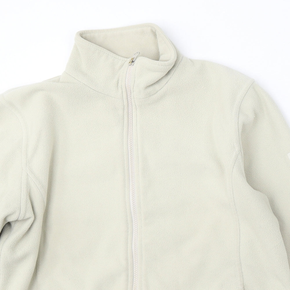 River Island Womens Beige  Polyester Full Zip Sweatshirt Size L  Zip