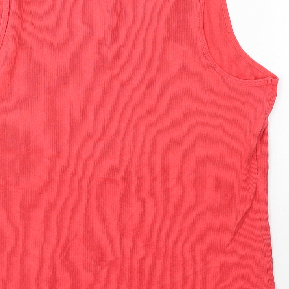 George Womens Red  Cotton Basic Tank Size 22 Round Neck