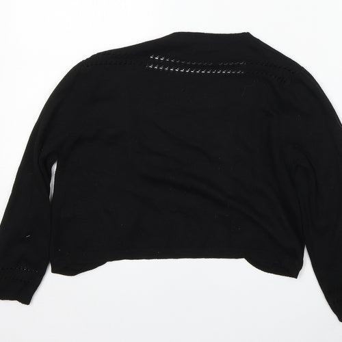 Atmosphere Womens Black V-Neck  Viscose Cardigan Jumper Size 10