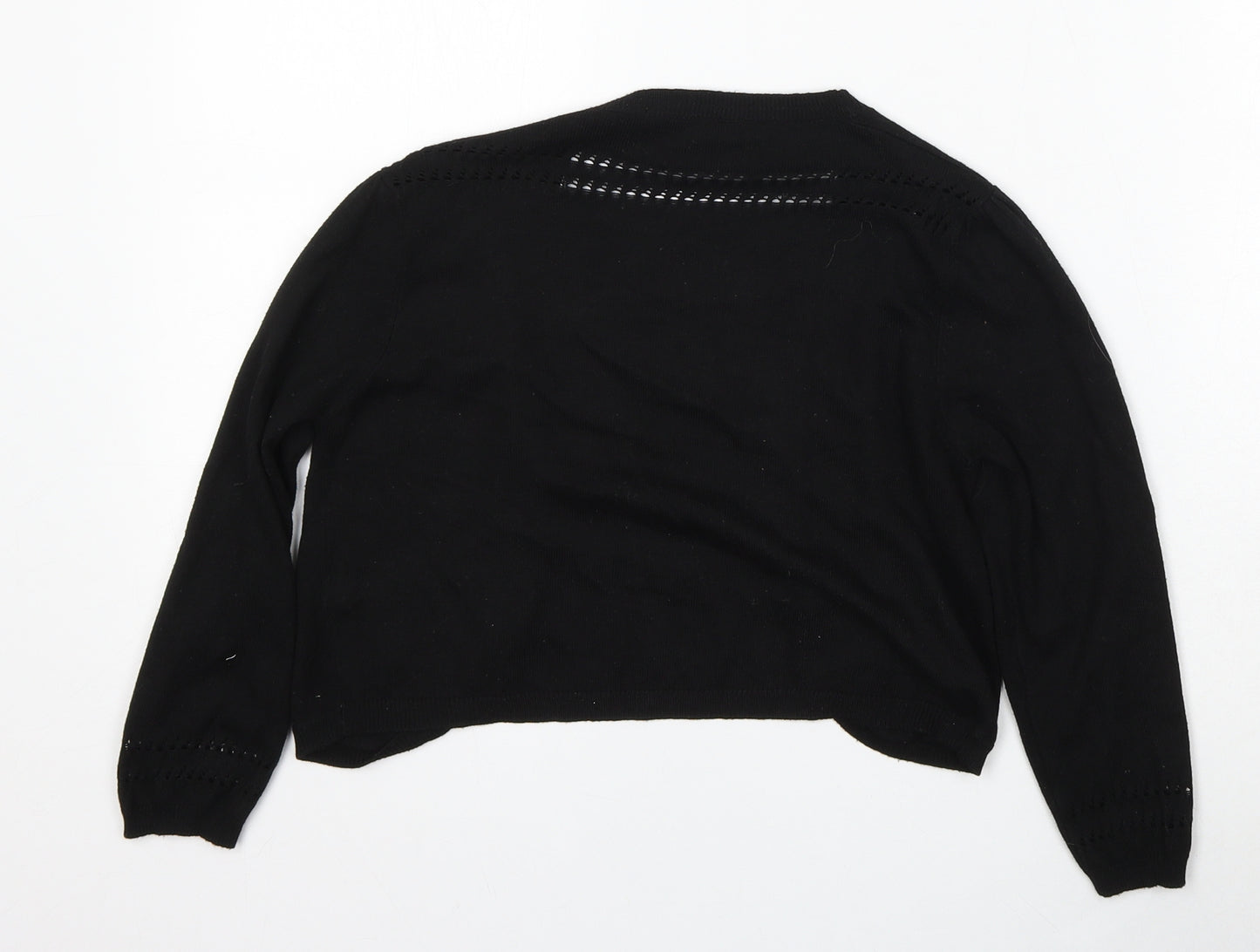 Atmosphere Womens Black V-Neck  Viscose Cardigan Jumper Size 10