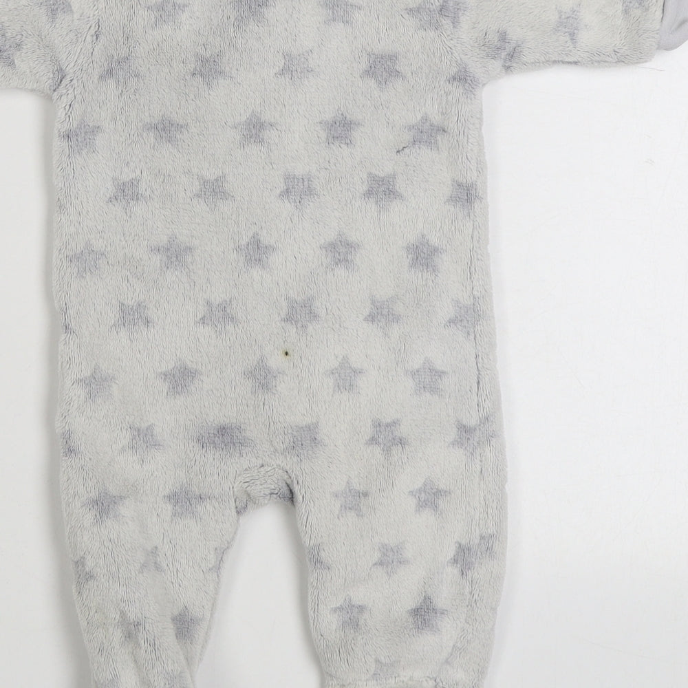 NEXT Baby Grey Geometric Polyester  One Piece Size 0-3 Months  Zip
