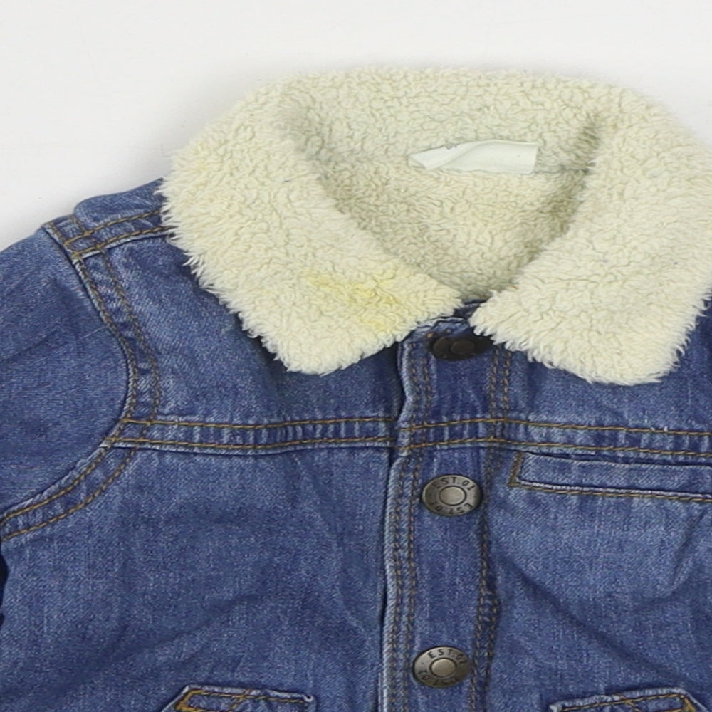 F&F Girls Blue   Jacket  Size 0-3 Months   Button