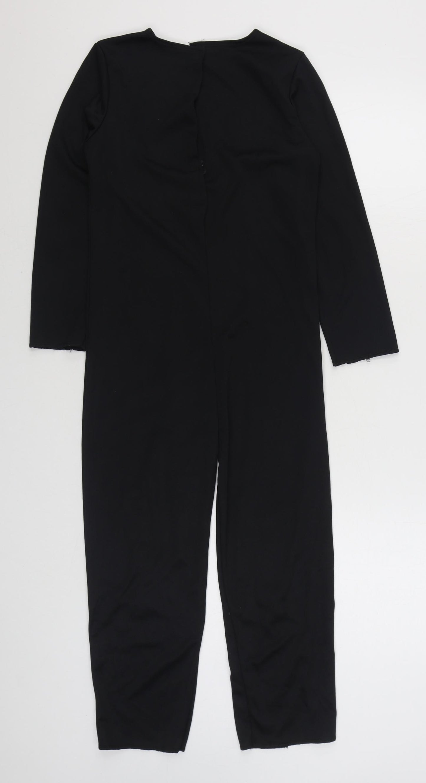 Wilko Boys Black Solid Polyester  One Piece Size 7-8 Years  Hook & Loop - Skeleton Fancy Dress