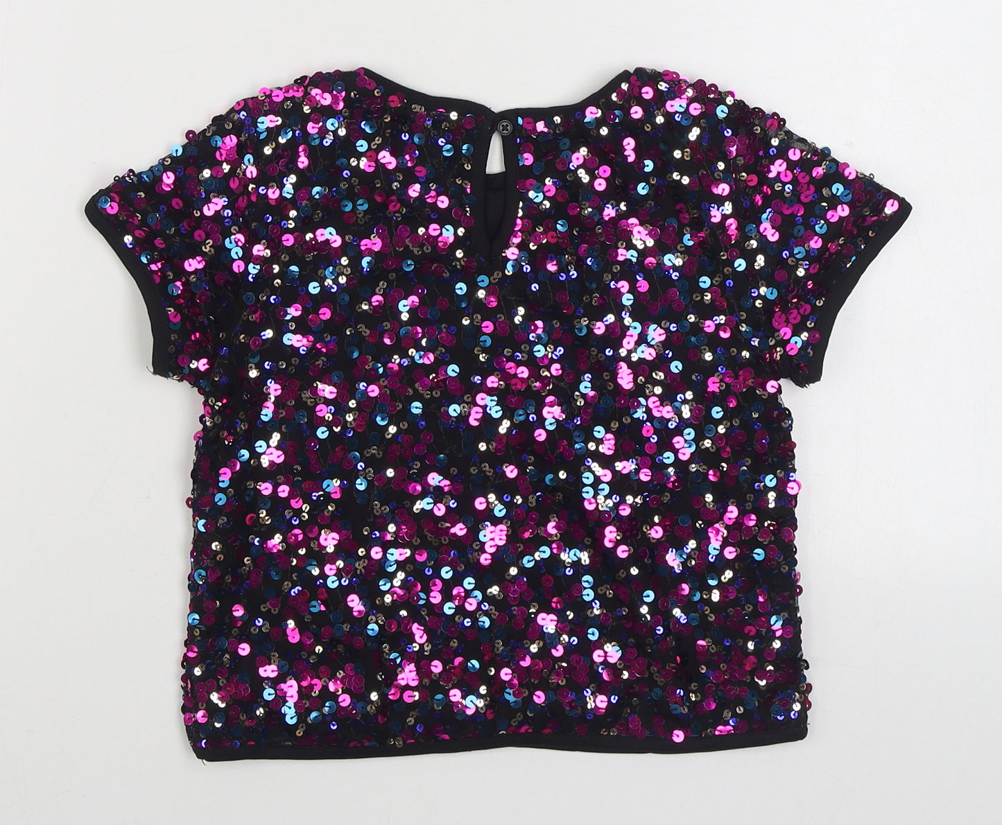 TU Girls Purple  Polyester Basic T-Shirt Size 8 Years Round Neck Pullover