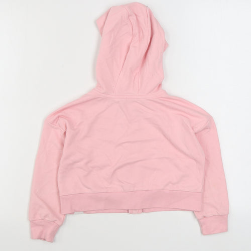 George Girls Pink  Cotton Full Zip Hoodie Size 5-6 Years  Zip