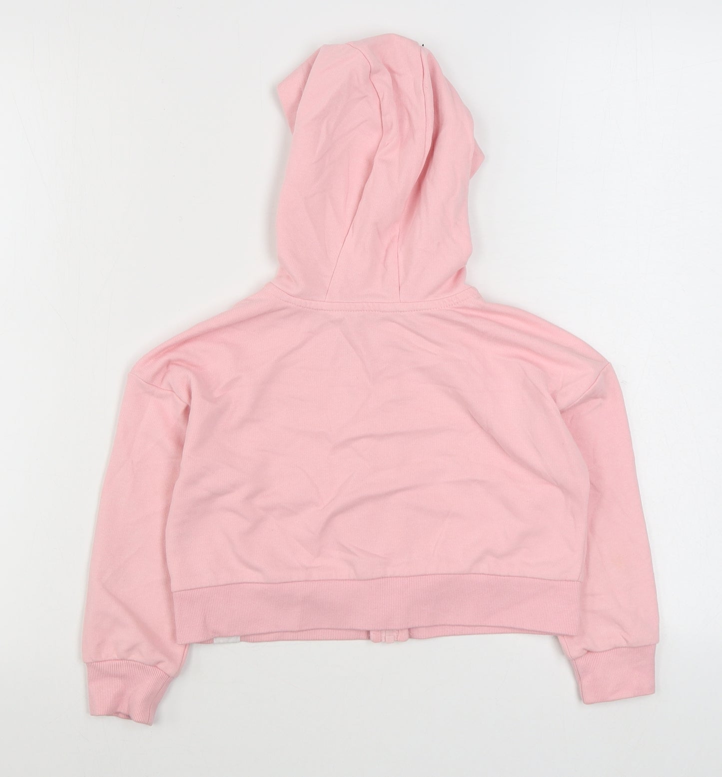 George Girls Pink  Cotton Full Zip Hoodie Size 5-6 Years  Zip