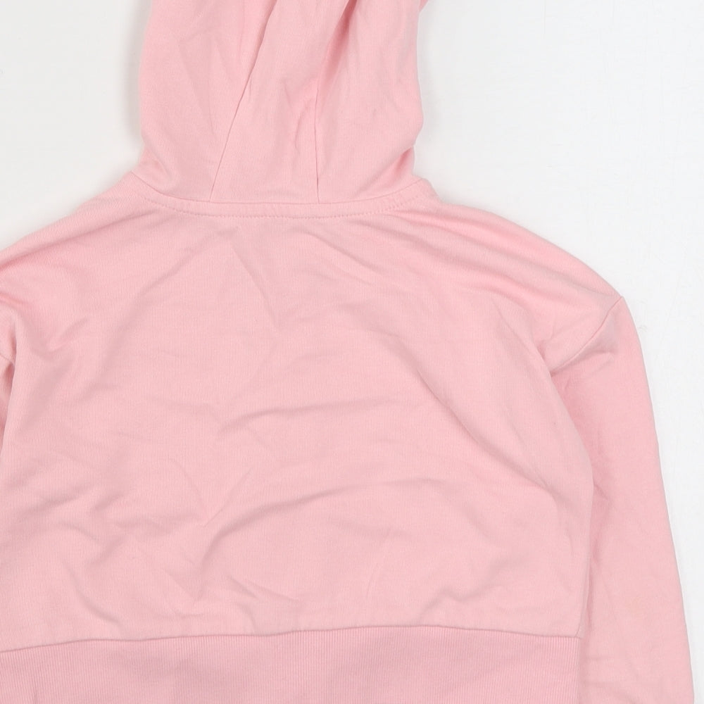 George Girls Pink  Cotton Full Zip Hoodie Size 5-6 Years  Zip
