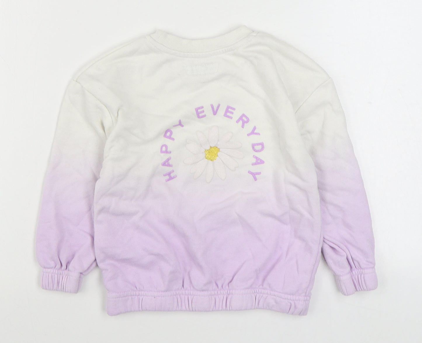 Primark Girls Purple  Cotton Pullover Sweatshirt Size 3-4 Years  Pullover