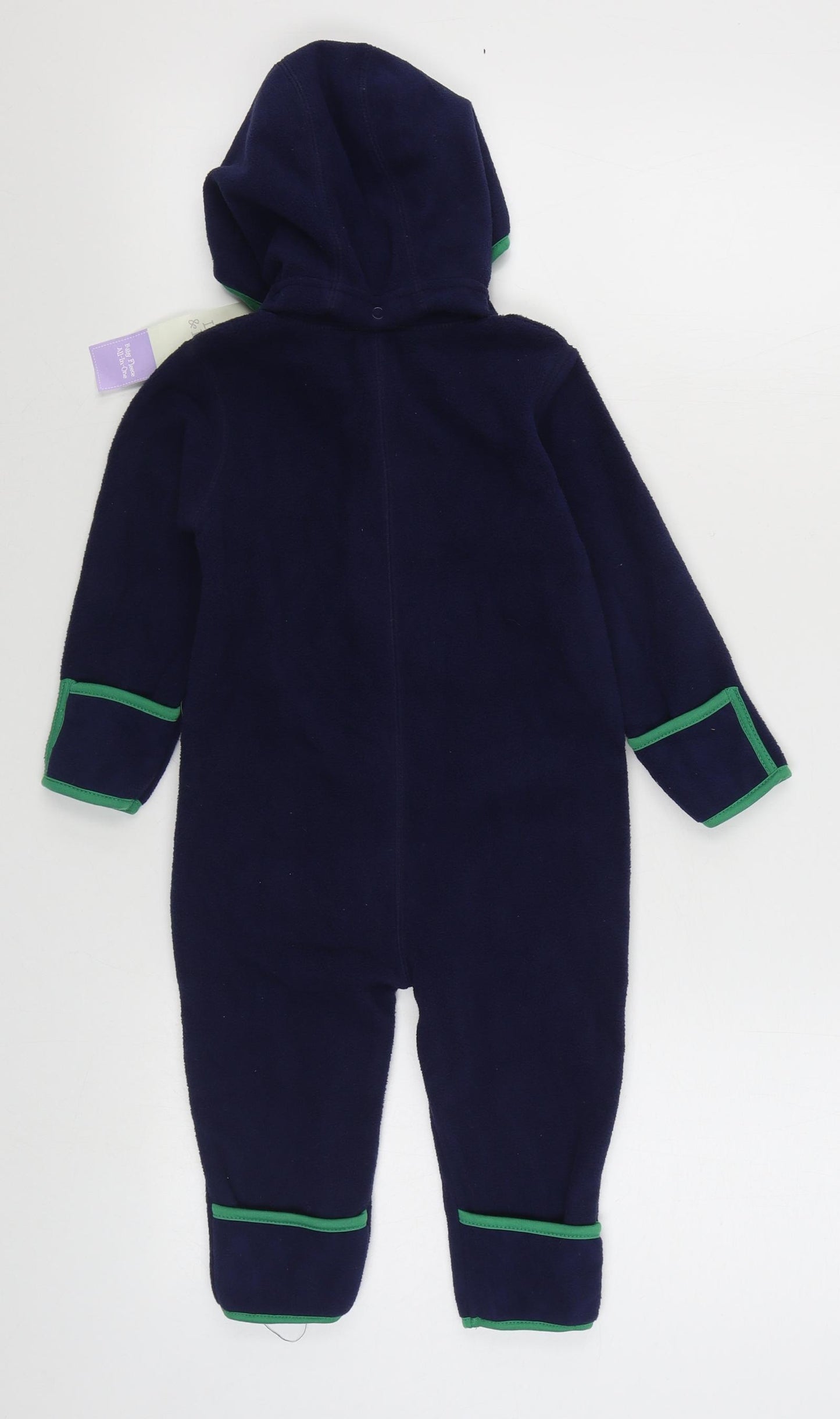 Lily & Dan Baby Blue Solid Polyester  One Piece Size 6-9 Months  Button