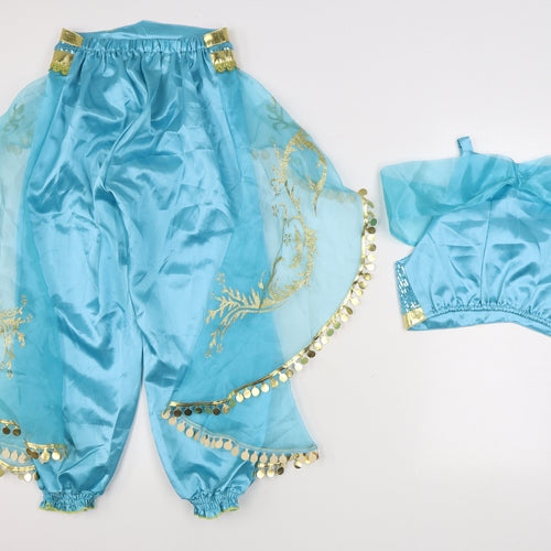 Dirran Girls Blue  Polyester Trousers Outfit/Set Size 12 Years  Pullover - Princess Jasmine