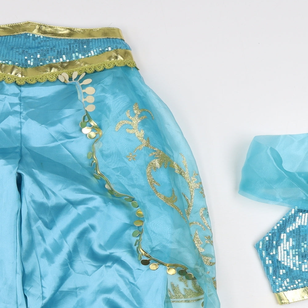 Dirran Girls Blue  Polyester Trousers Outfit/Set Size 12 Years  Pullover - Princess Jasmine