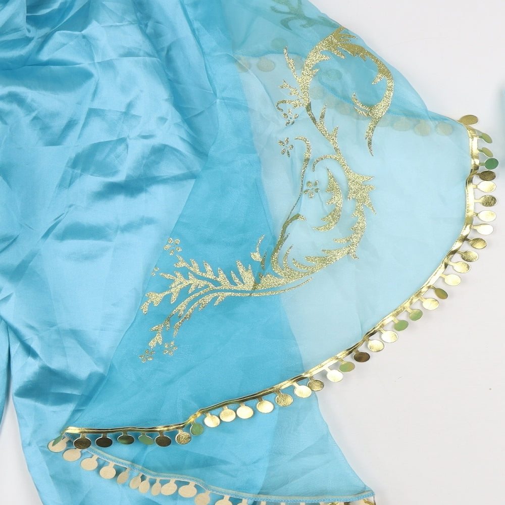 Dirran Girls Blue  Polyester Trousers Outfit/Set Size 12 Years  Pullover - Princess Jasmine