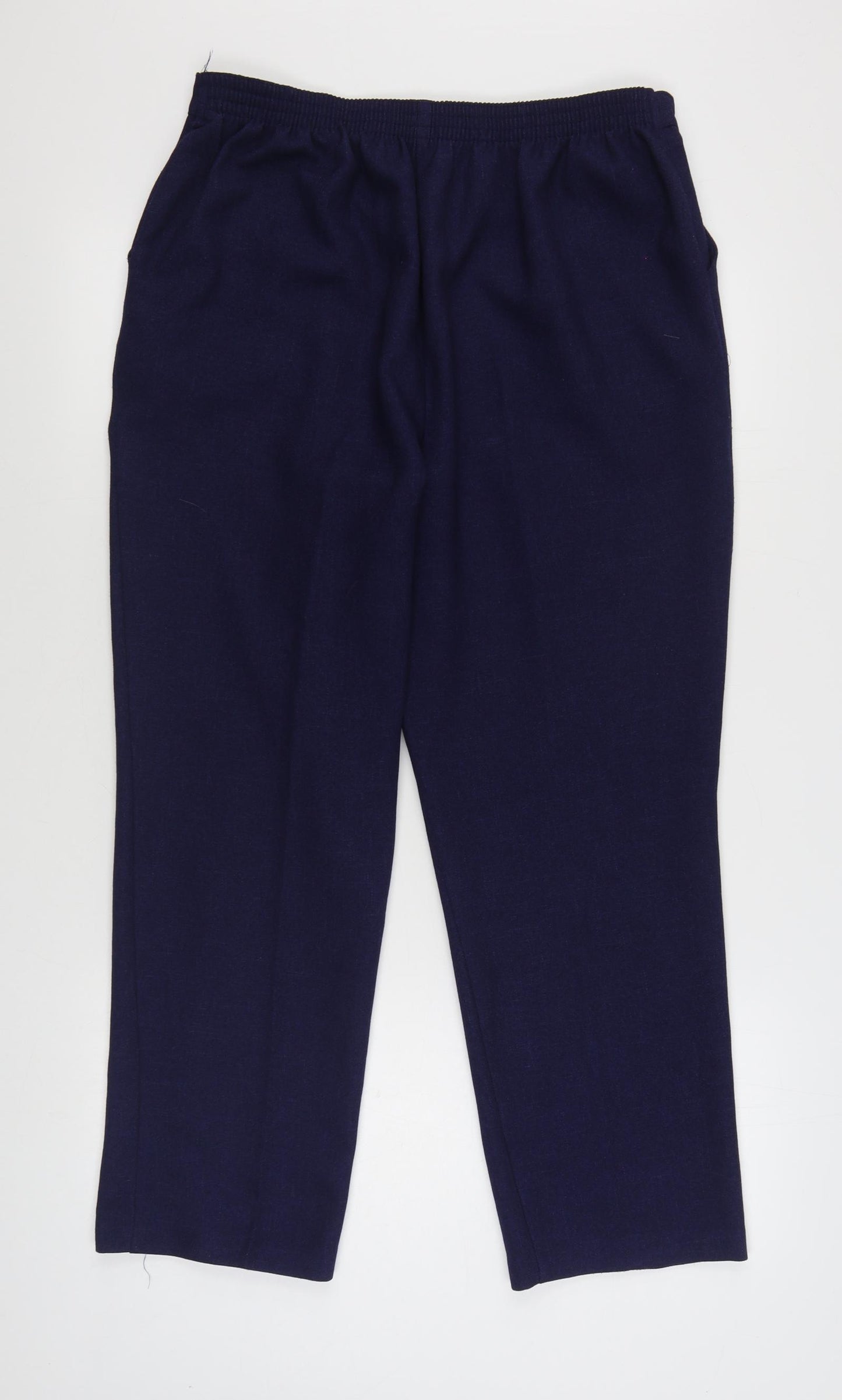 Papaya Womens Blue  Polyester Trousers  Size 14 L27 in Regular