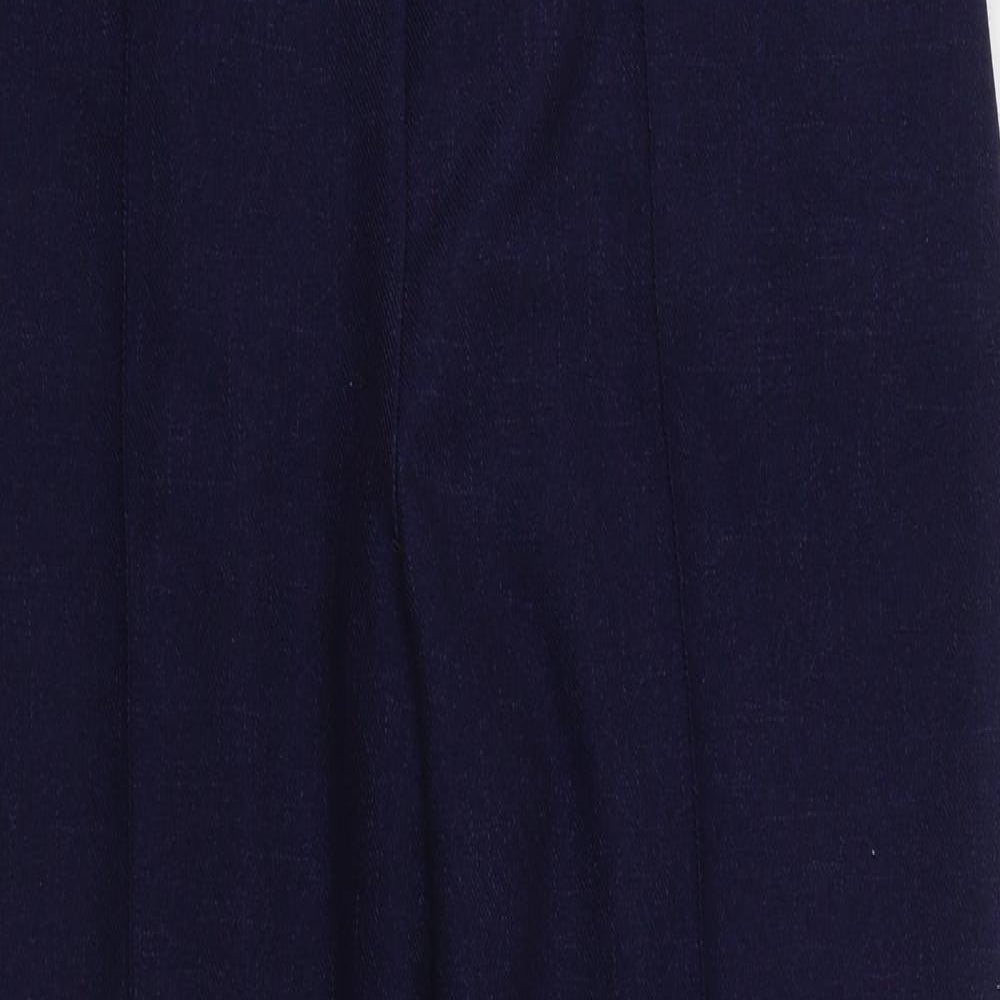 Papaya Womens Blue  Polyester Trousers  Size 14 L27 in Regular