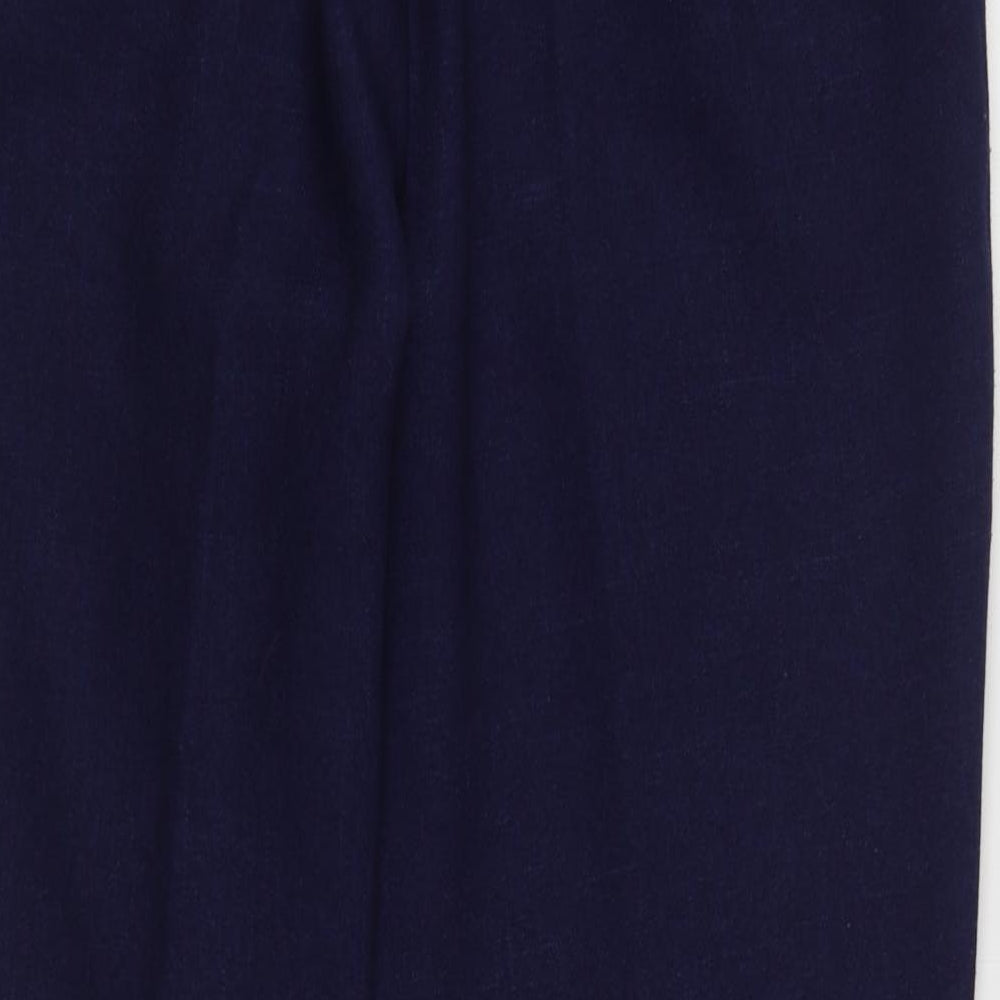 Papaya Womens Blue  Polyester Trousers  Size 14 L27 in Regular