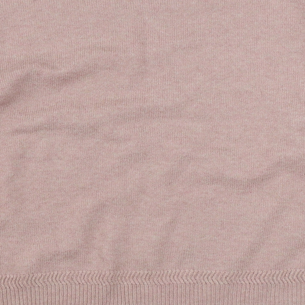 Wallis Womens Pink Round Neck  Polyester Pullover Jumper Size M