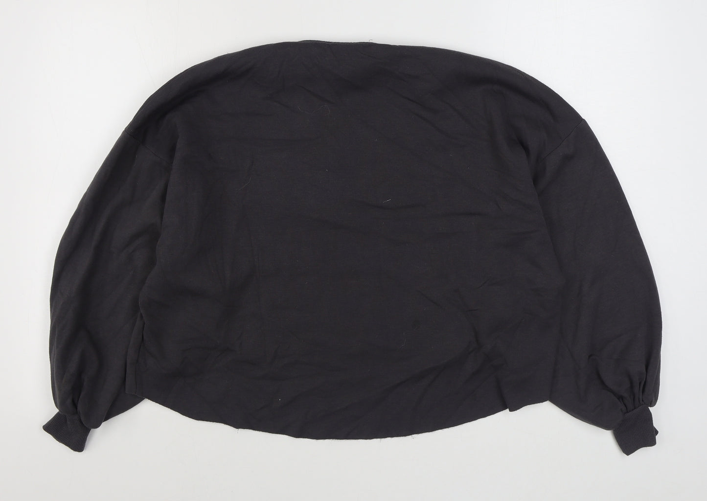 The Eden Atelier Co. Womens Grey  Cotton Pullover Sweatshirt Size M  Pullover - Cropped