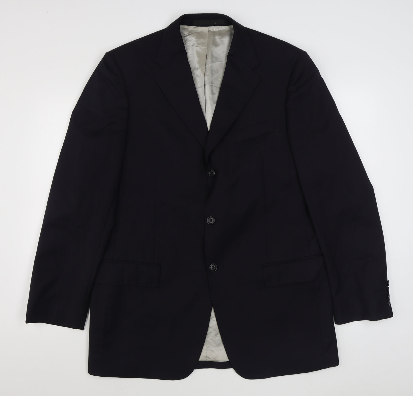 Marks and Spencer Mens Black  Wool Jacket Suit Jacket Size 42