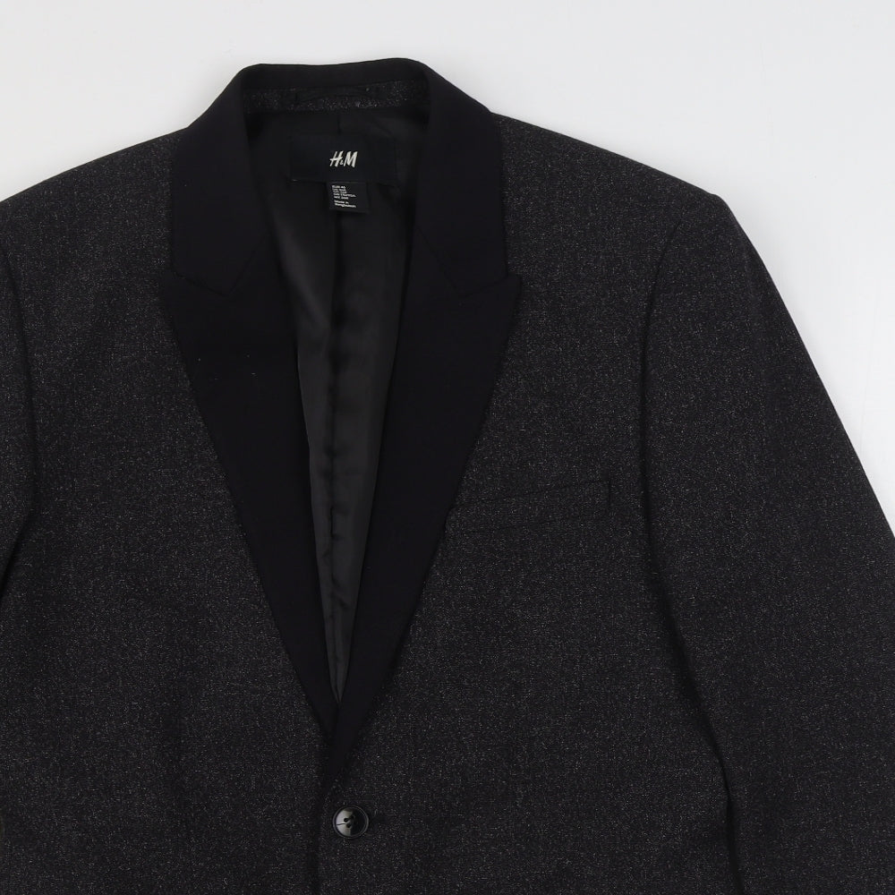 H&M Womens Grey   Jacket Blazer Size 18  Button