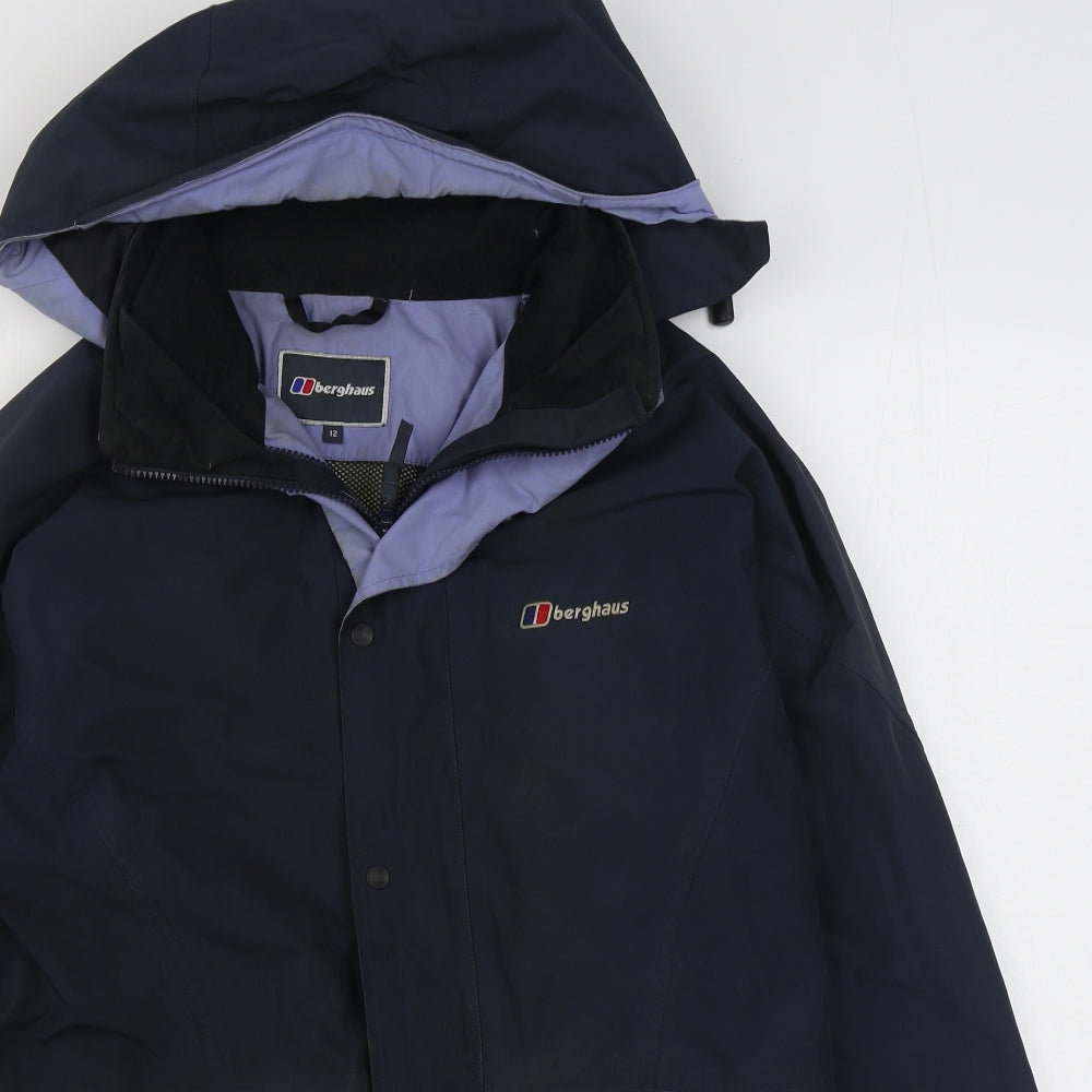 Berghaus Womens Blue   Rain Coat Coat Size 12  Zip