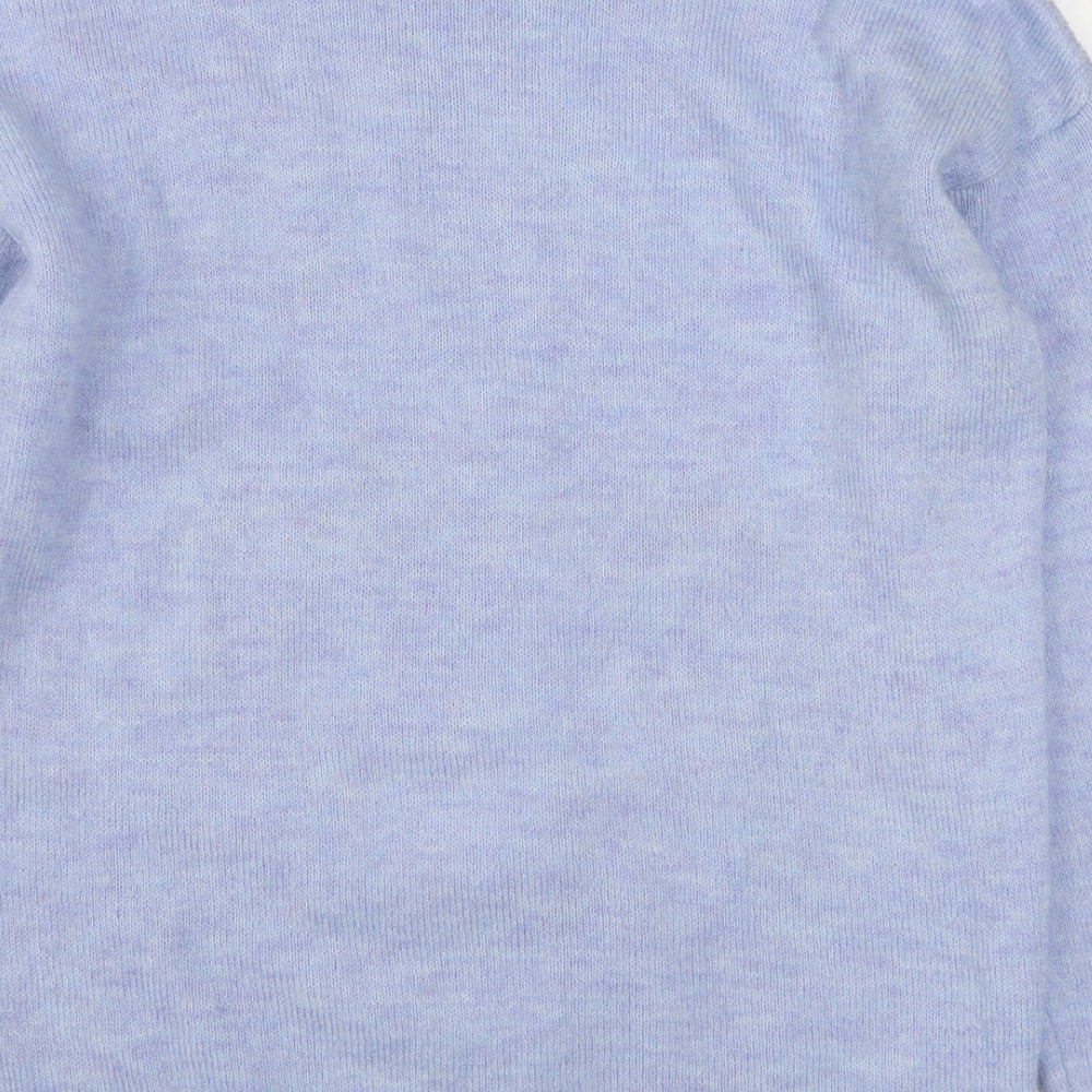 George Womens Blue Round Neck  Acrylic Pullover Jumper Size M