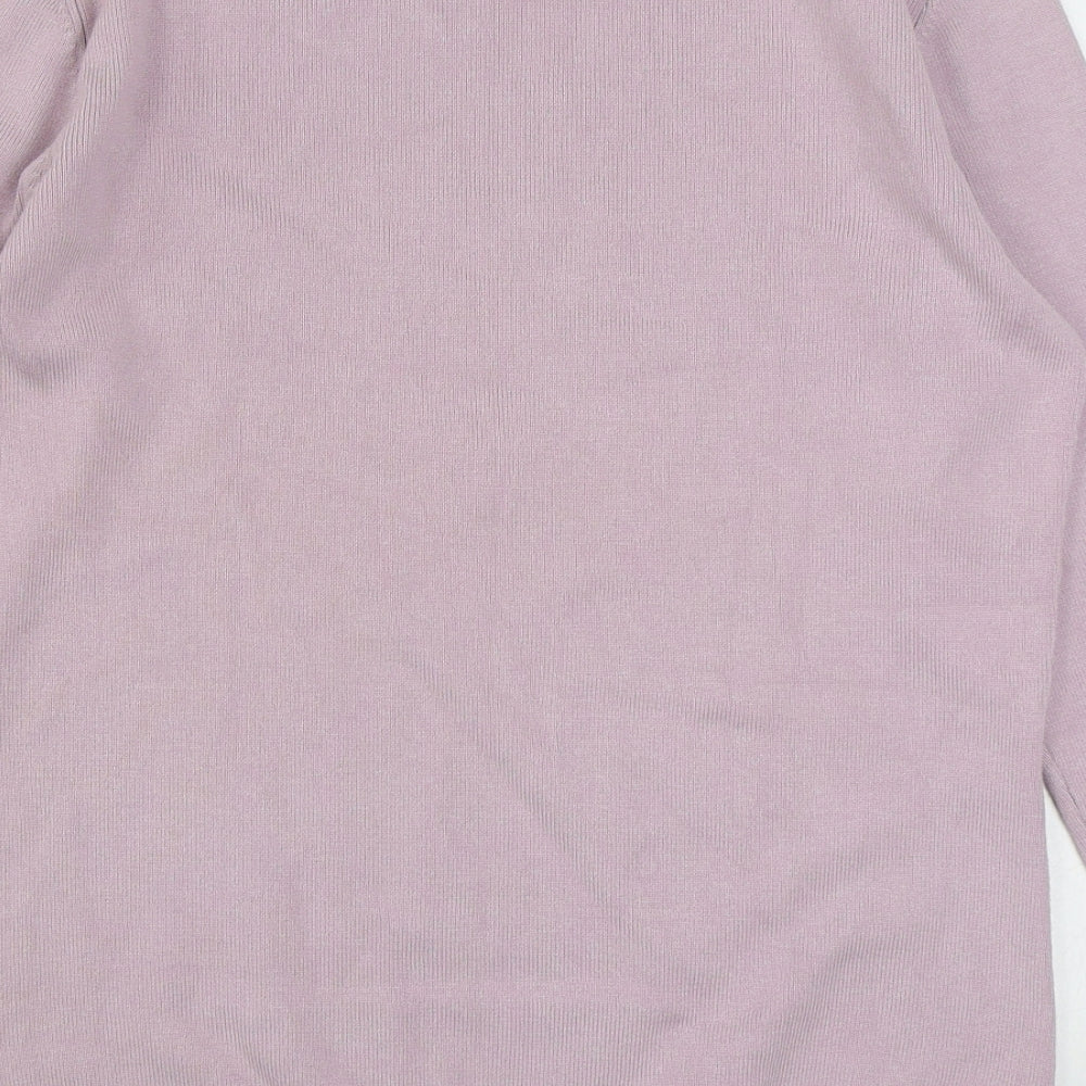 Autonomy Womens Purple Boat Neck  Viscose Pullover Jumper Size 12