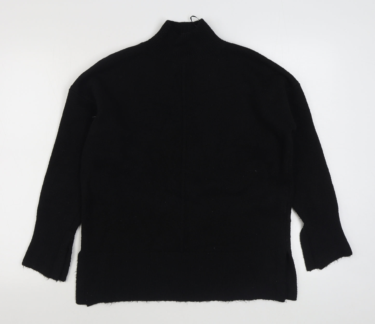 Marks and Spencer Womens Black High Neck  Acrylic Pullover Jumper Size M