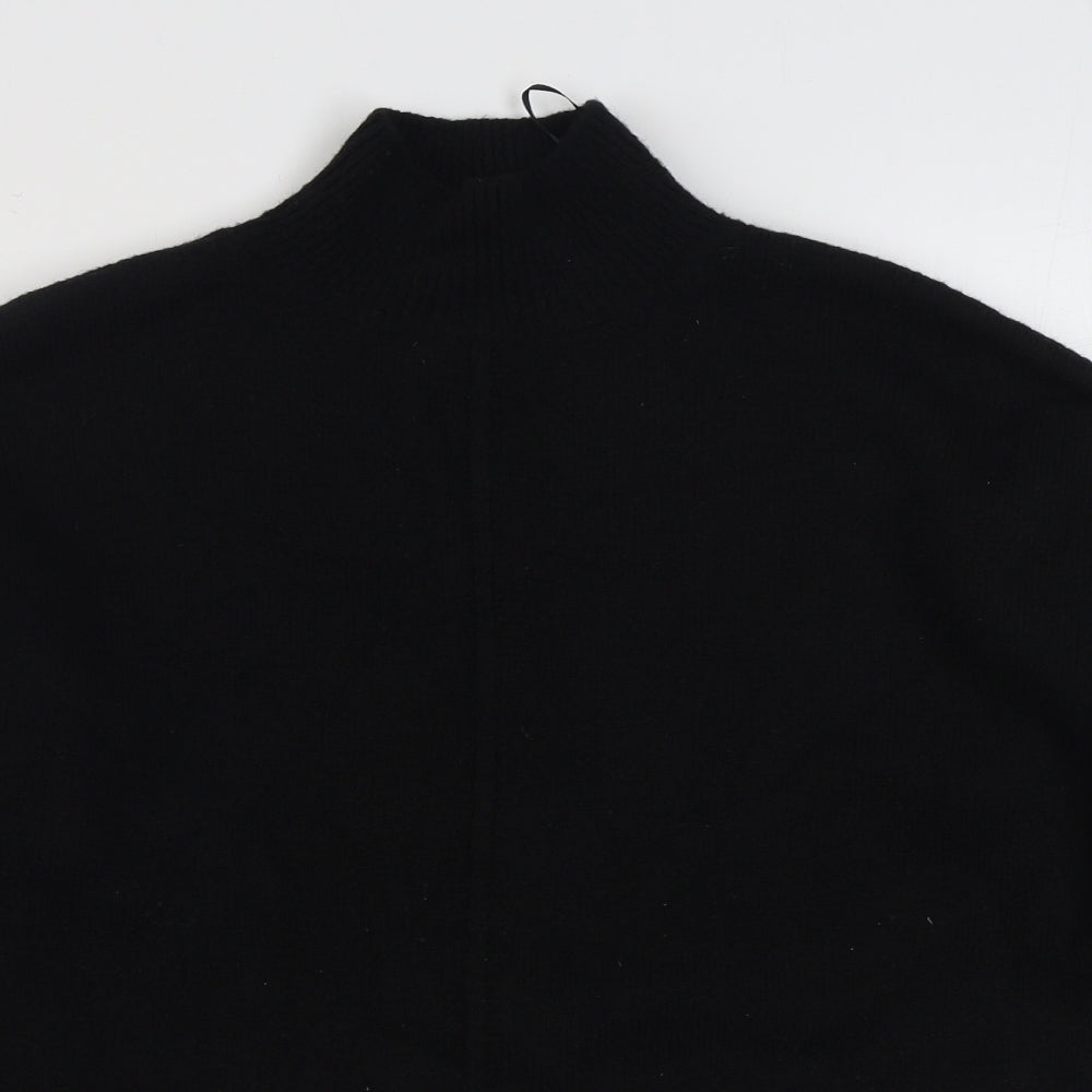 Marks and Spencer Womens Black High Neck  Acrylic Pullover Jumper Size M