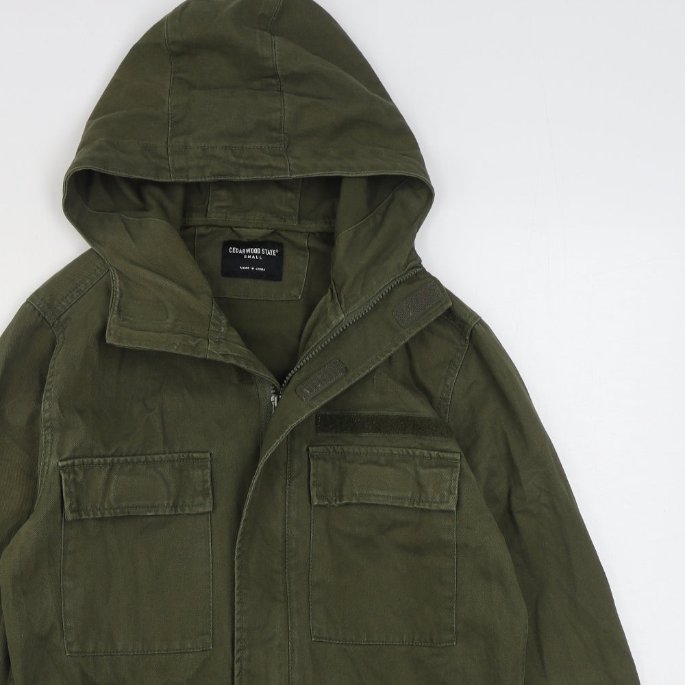 Cedar Wood State Mens Green   Jacket  Size S  Zip