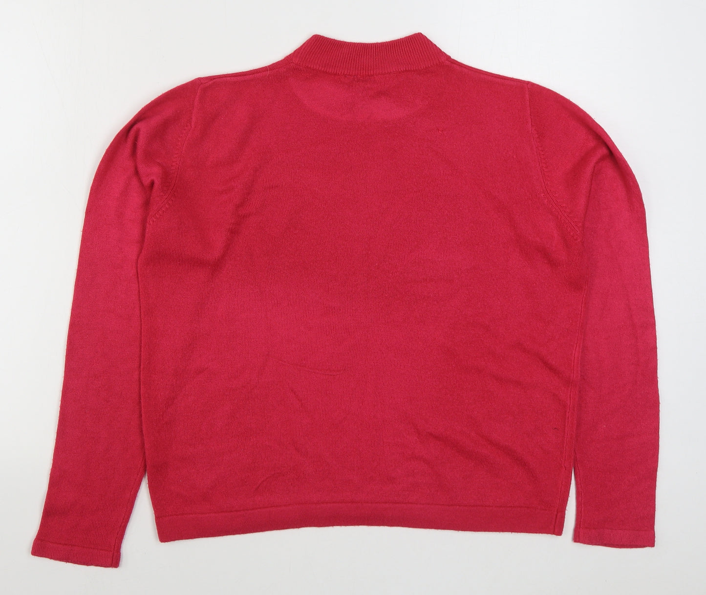 Originals Womens Pink Round Neck  Acrylic Pullover Jumper Size 14