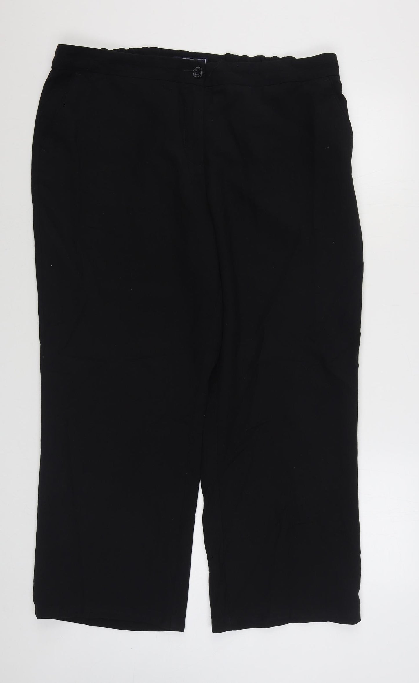 Maine Womens Black  Polyester Trousers  Size 18 L27 in Regular Zip