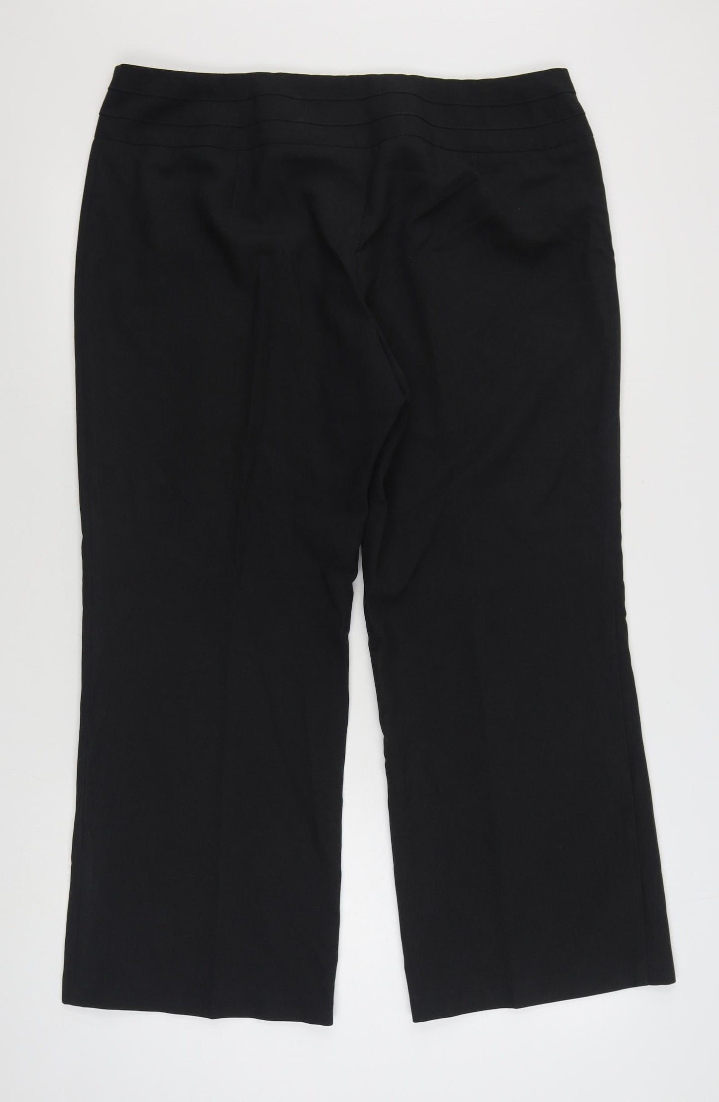 Marks and Spencer Womens Grey  Polyester Trousers  Size 18 L28 in Regular Zip