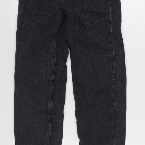 Denim & Co. Womens Black  Cotton Straight Jeans Size 4 L29 in Regular Zip