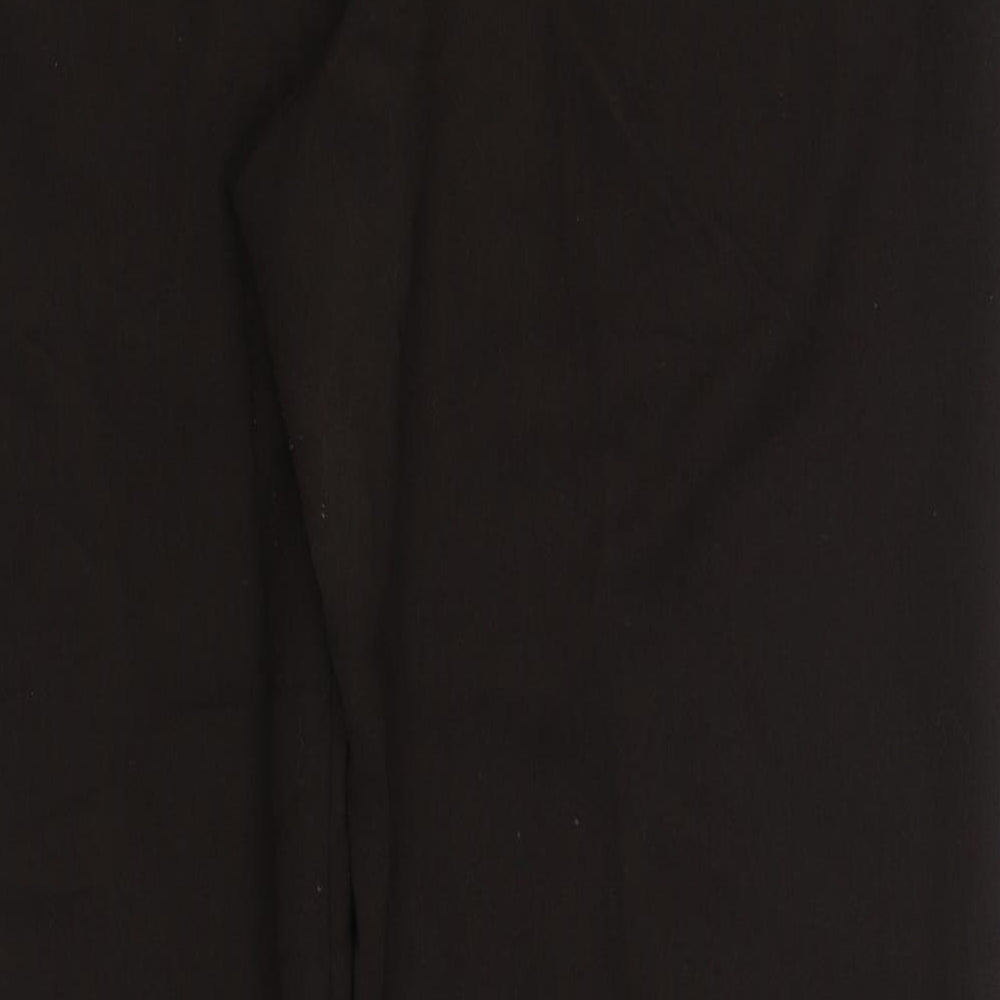 BHS Womens Brown  Polyester Trousers  Size 14 L28 in Regular Zip