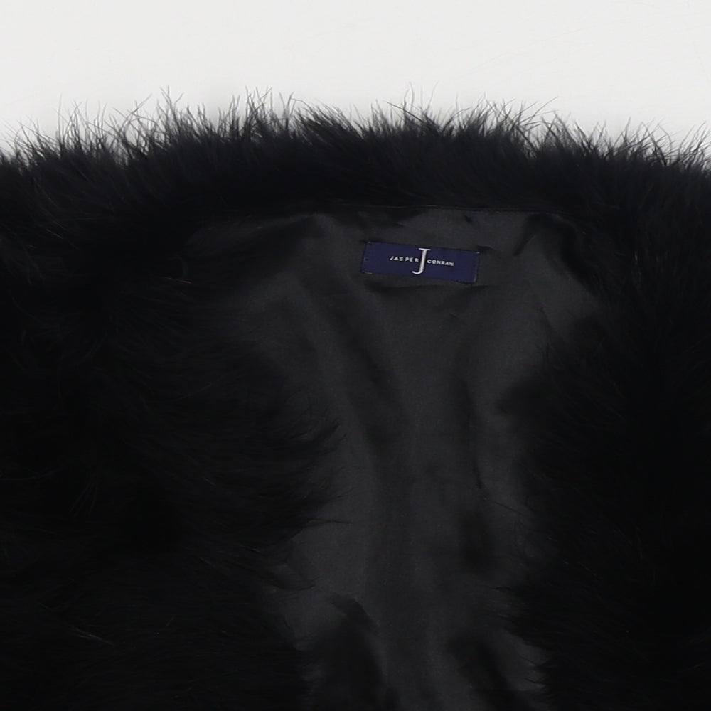 Jasper Conran Womens Black V-Neck  Polyester Shrug Jumper Size M