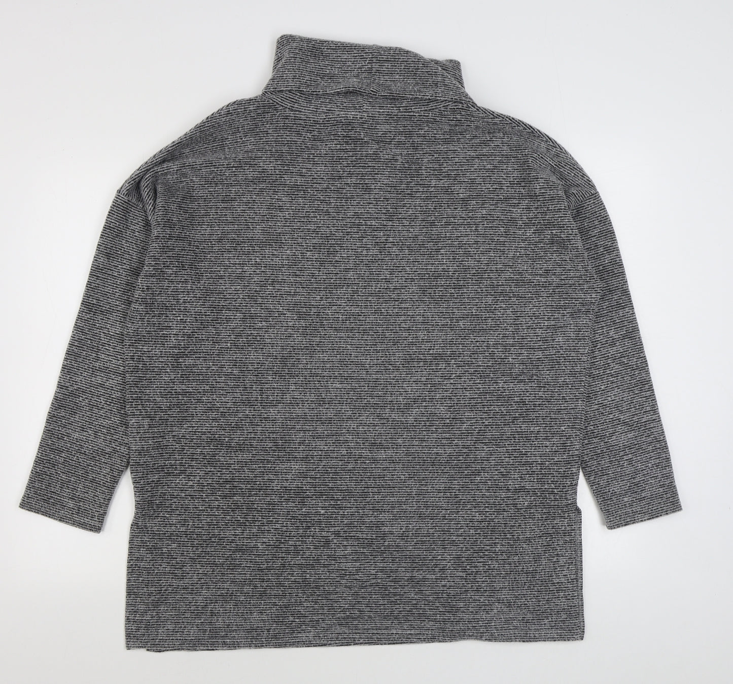 New Look Womens Grey Roll Neck  Polyester Pullover Jumper Size L