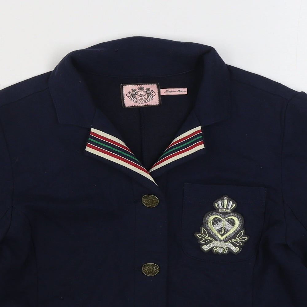 Juicy Couture Womens Blue   Jacket Blazer Size S  Button