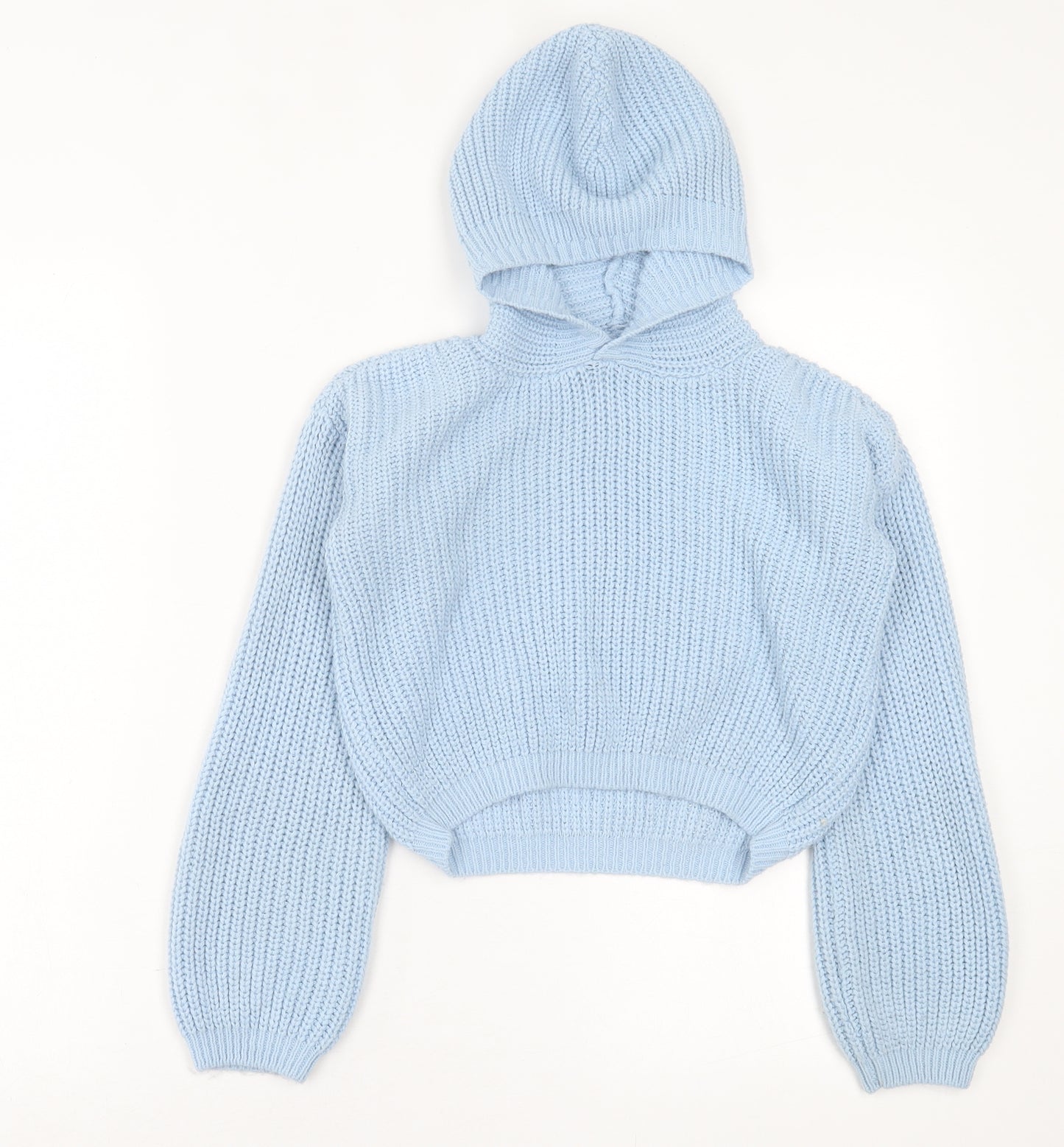Select Girls Blue  Acrylic Pullover Hoodie Size 10-11 Years  Pullover