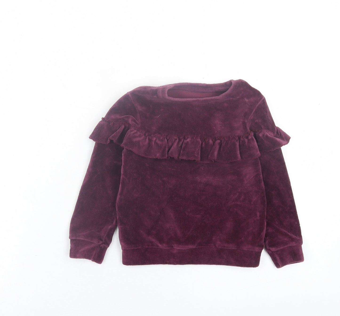 George Girls Purple  Cotton Pullover Sweatshirt Size 3-4 Years  Pullover