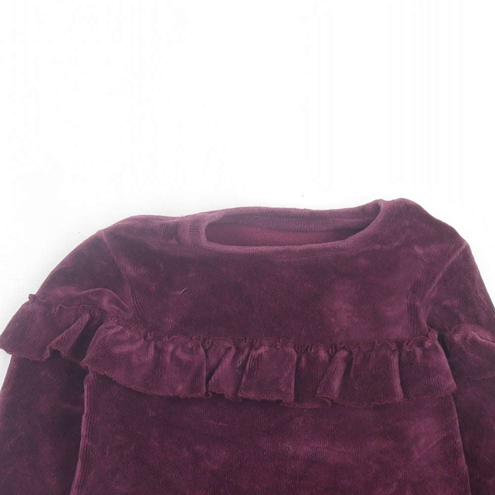 George Girls Purple  Cotton Pullover Sweatshirt Size 3-4 Years  Pullover