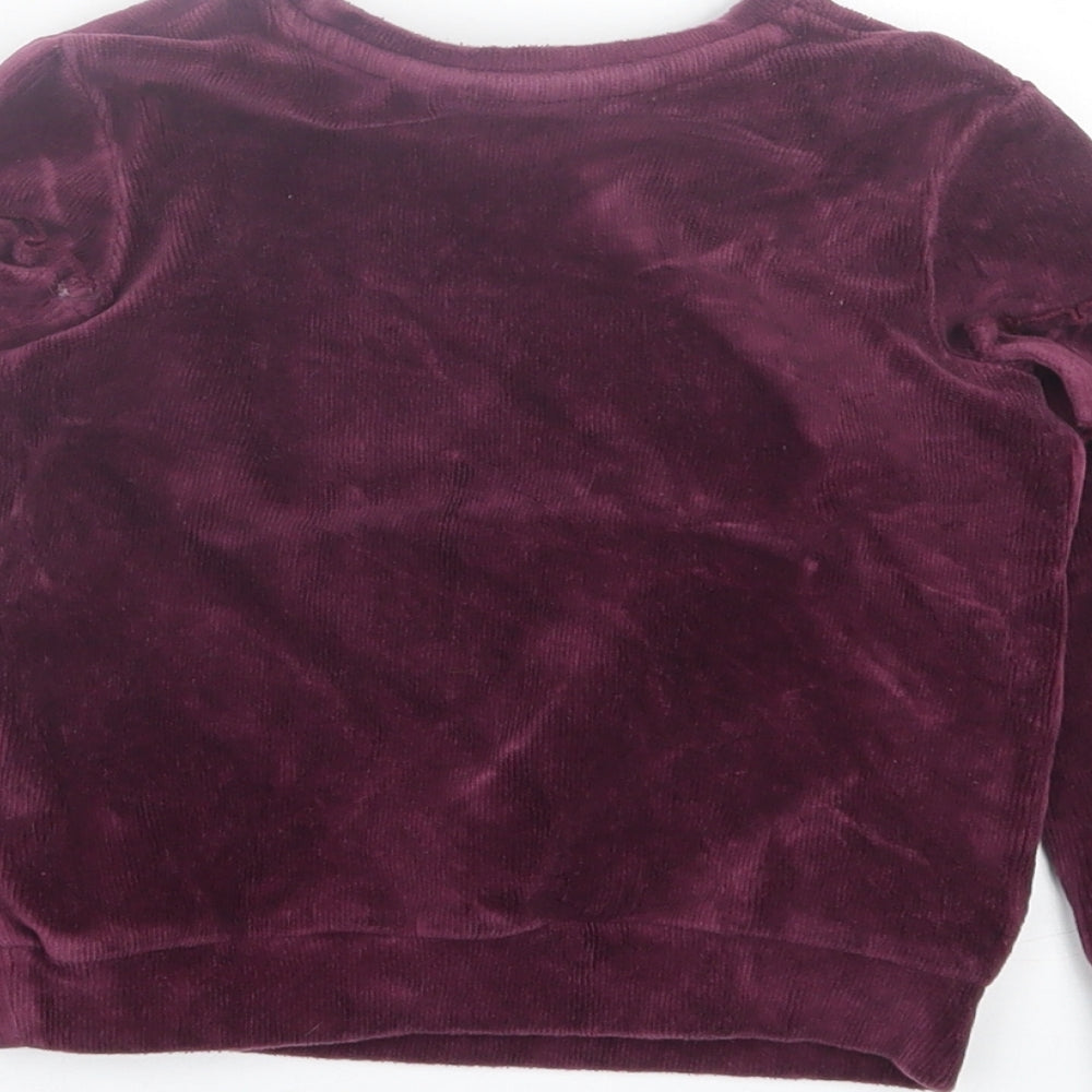 George Girls Purple  Cotton Pullover Sweatshirt Size 3-4 Years  Pullover