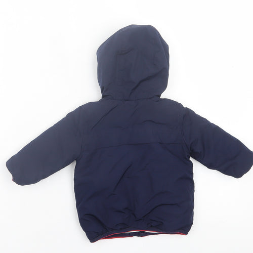 George Boys Blue   Basic Coat Coat Size 3-6 Months   Zip