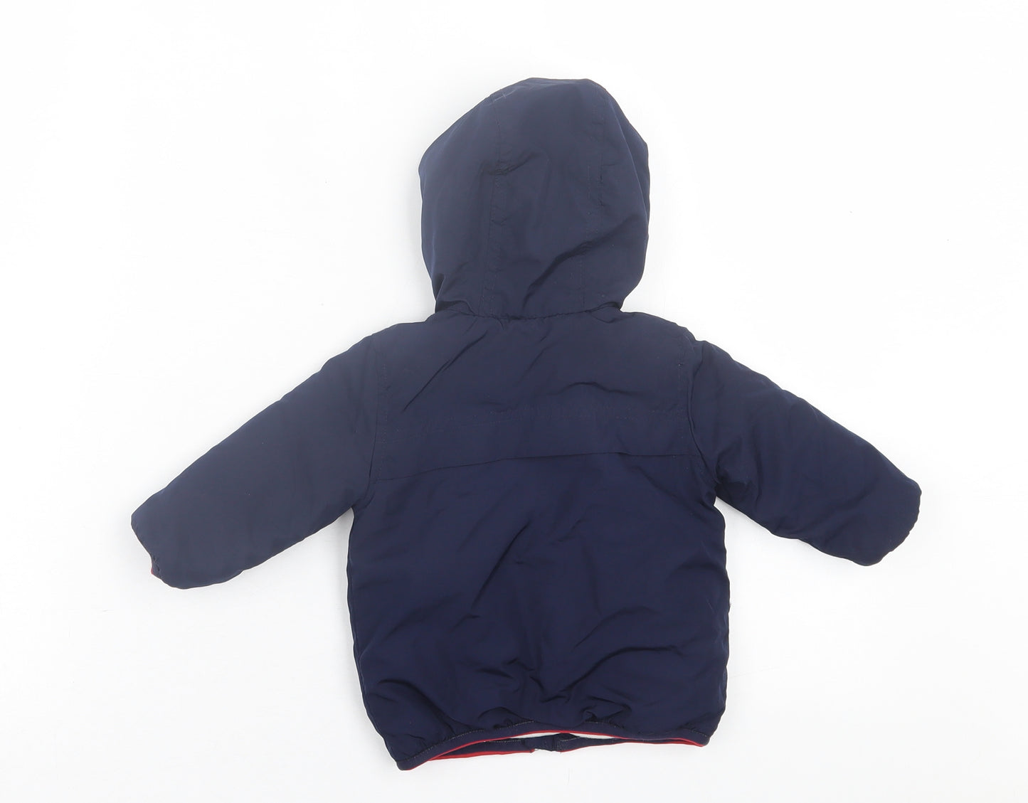 George Boys Blue   Basic Coat Coat Size 3-6 Months   Zip