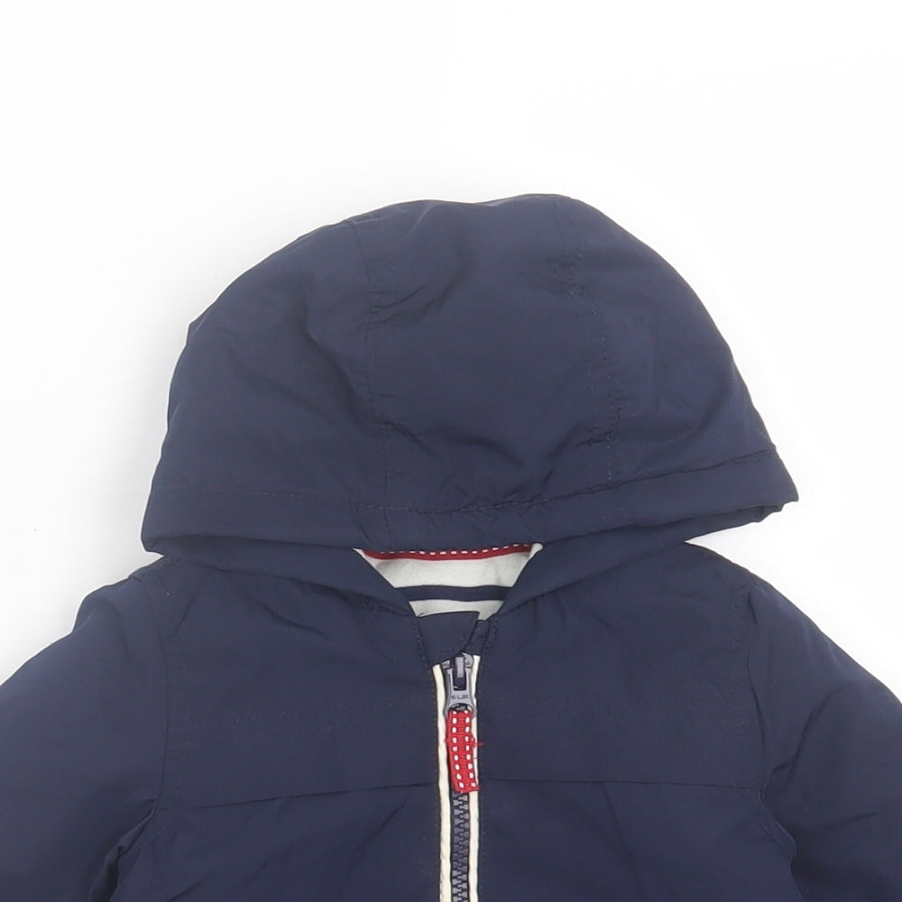 George Boys Blue   Basic Coat Coat Size 3-6 Months   Zip